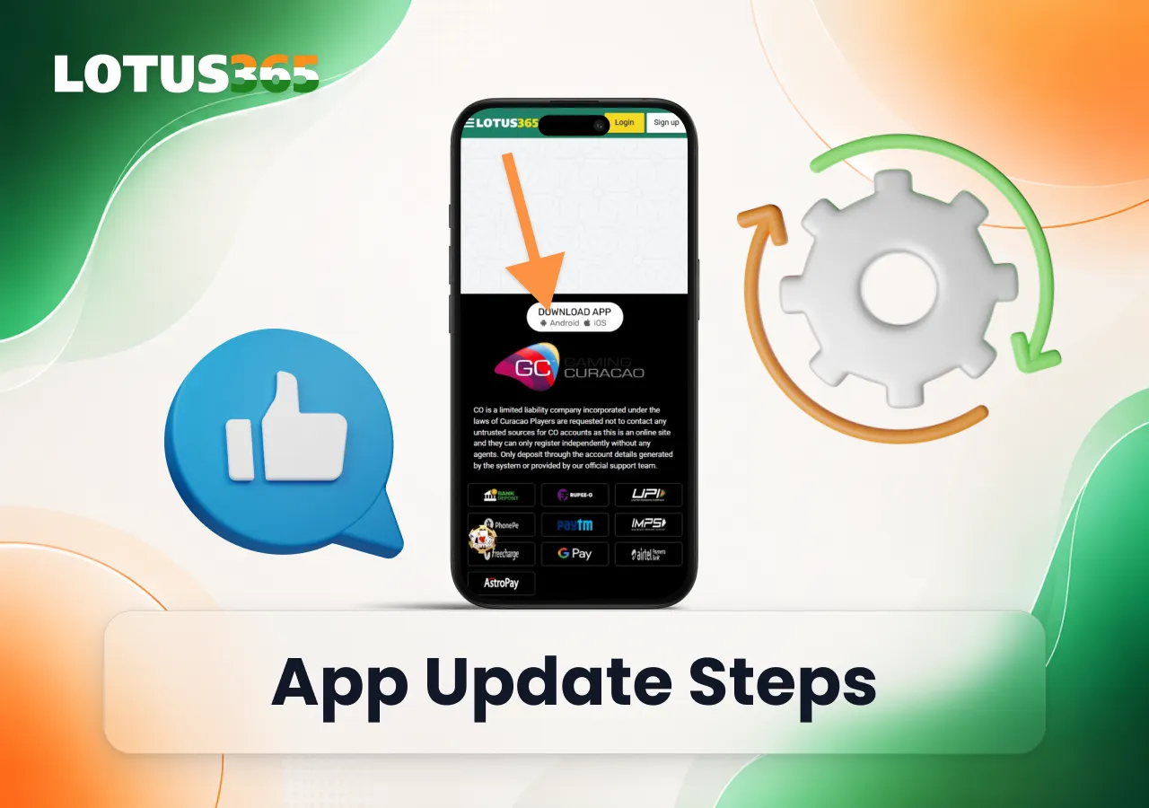 Lotus365 download instruction